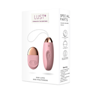 HUEVO VIBRADOR RECARGABLE INALÁMBRICO LUST BALLENA ROSADO