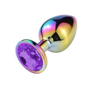 PLUG ANAL JOYA TORNASOL METALICO TALLA S MORADA