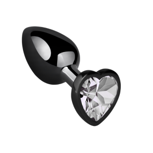 PLUG ANAL NEGRO METÁLICO TALLA S TRANSPARENTE