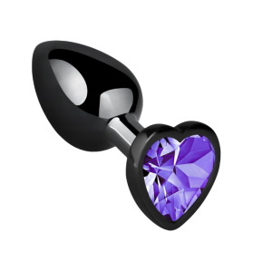 PLUG ANAL NEGRO METÁLICO TALLA M MORADA